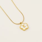 Gold color / 1 Piece Simple Series Daily Letter E Stainless Steel  Gold Color Shell Women's Pendant Necklaces Picture5